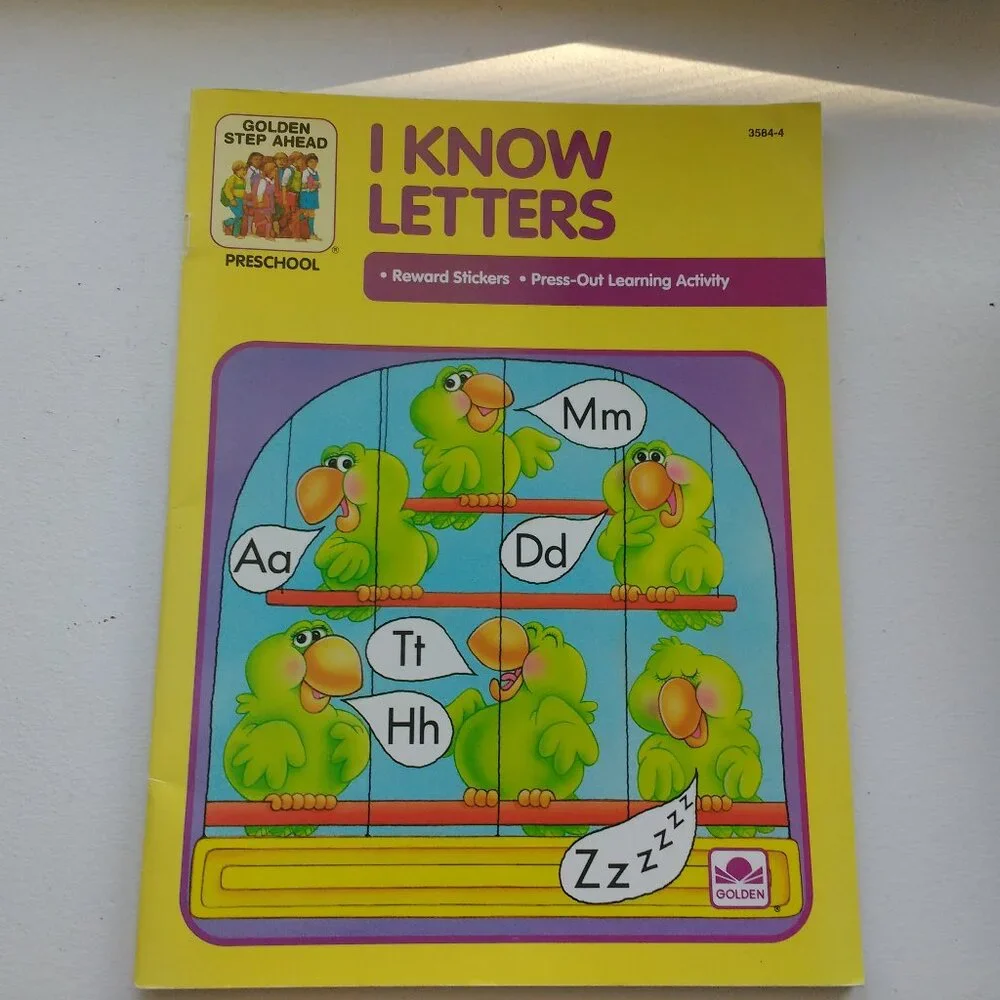 Golden Step ahead Preschool I know my Letters Workbook Like New Paperback